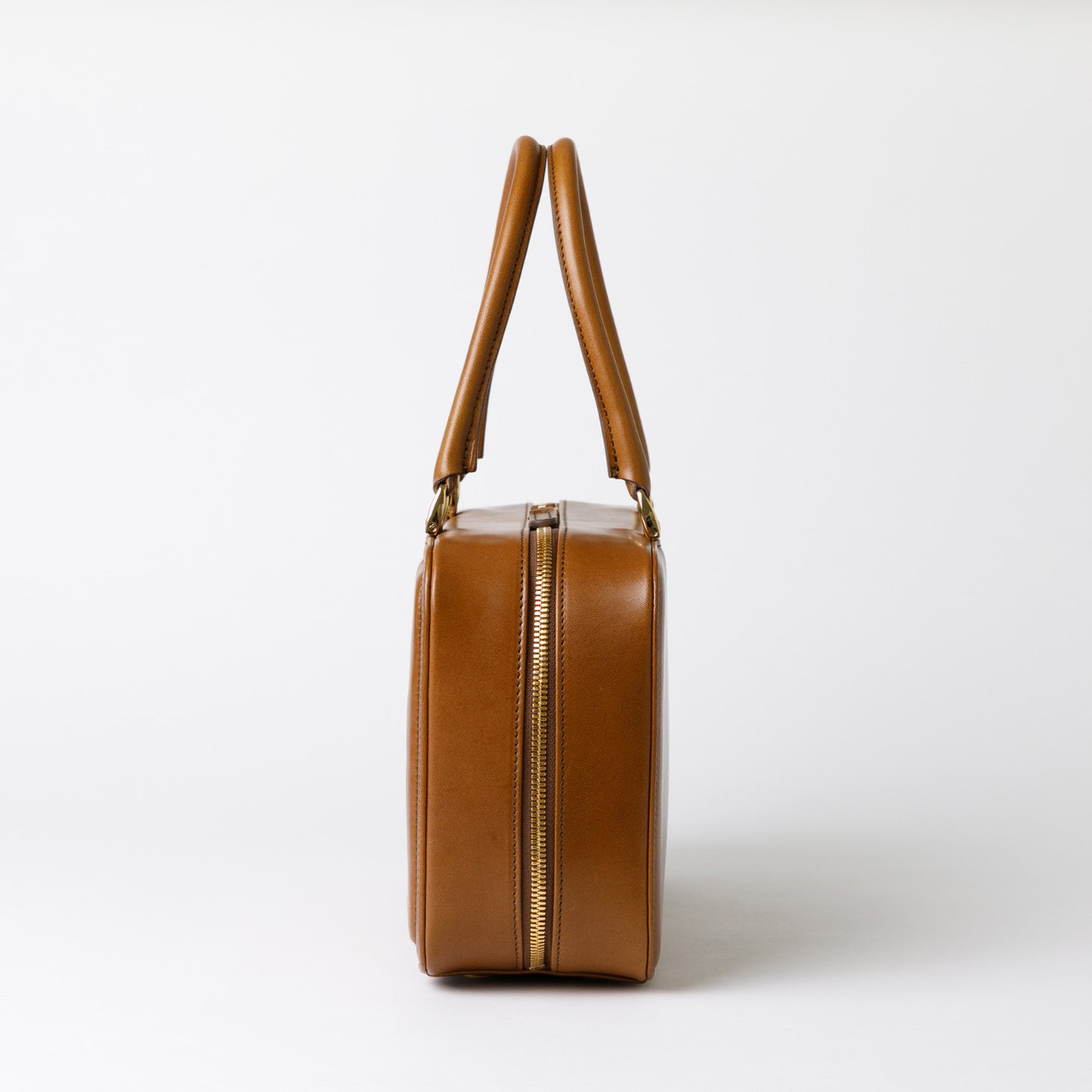 Hanakumiko handbag / Camel × Blue