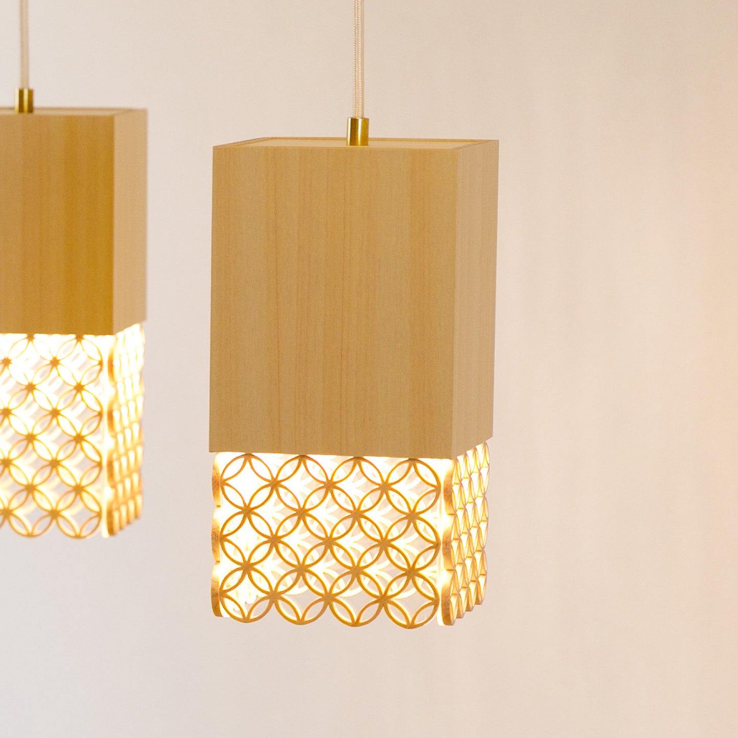 Hanakumiko pendant light lampshade (3 rows)