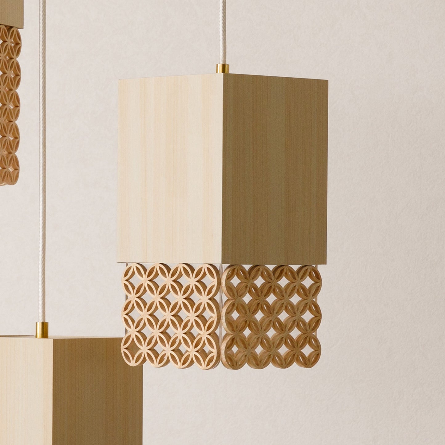Hanakumiko pendant light lampshade (3 rows)