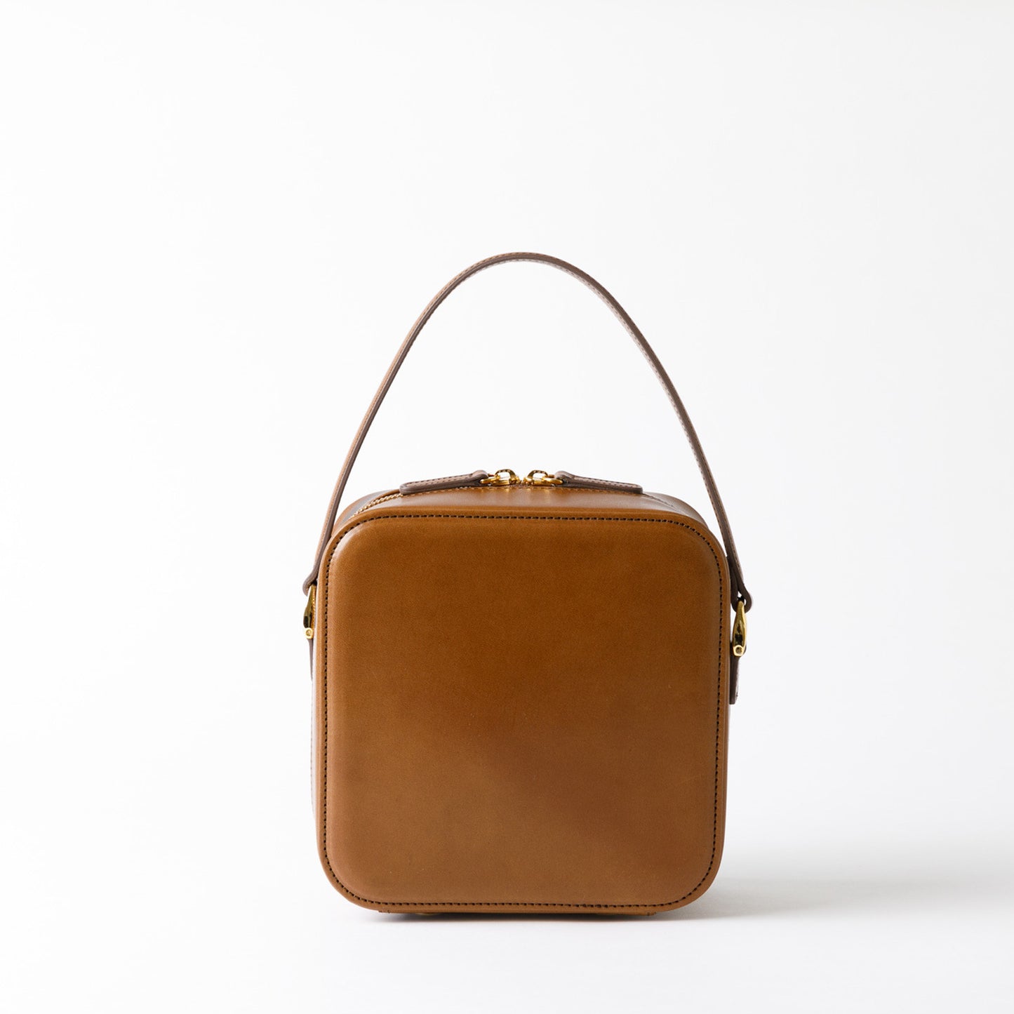 Hanakumiko minibag Camel × Blue(With Shoulder strap)