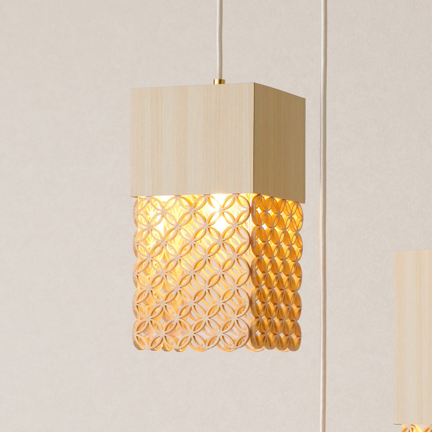 Hanakumiko pendant light lampshade (5 rows)