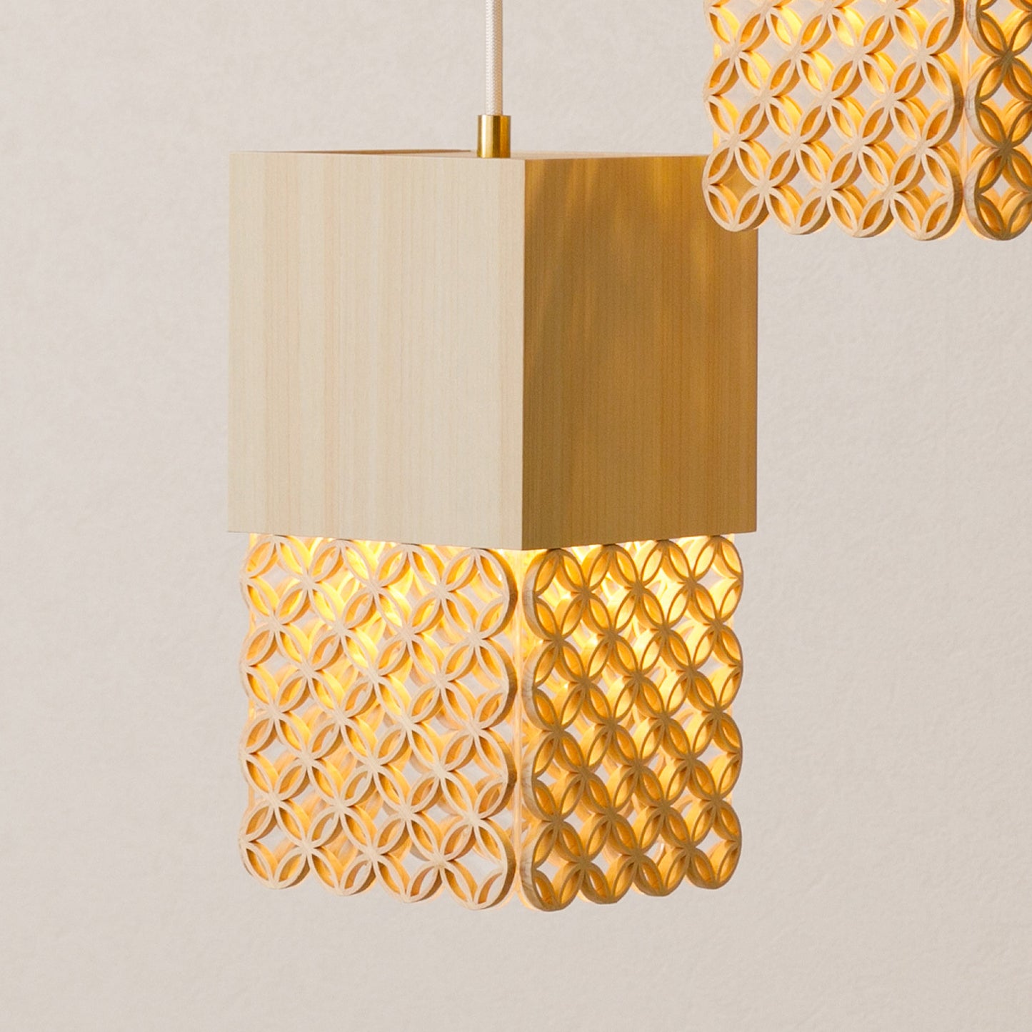 Hanakumiko pendant light lampshade (4 rows)