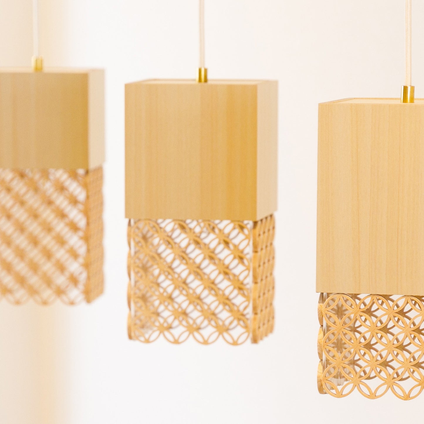 Hanakumiko pendant light lampshade (4 rows)