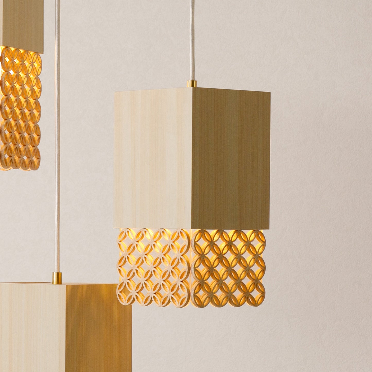 Hanakumiko pendant light lampshade (3 rows)