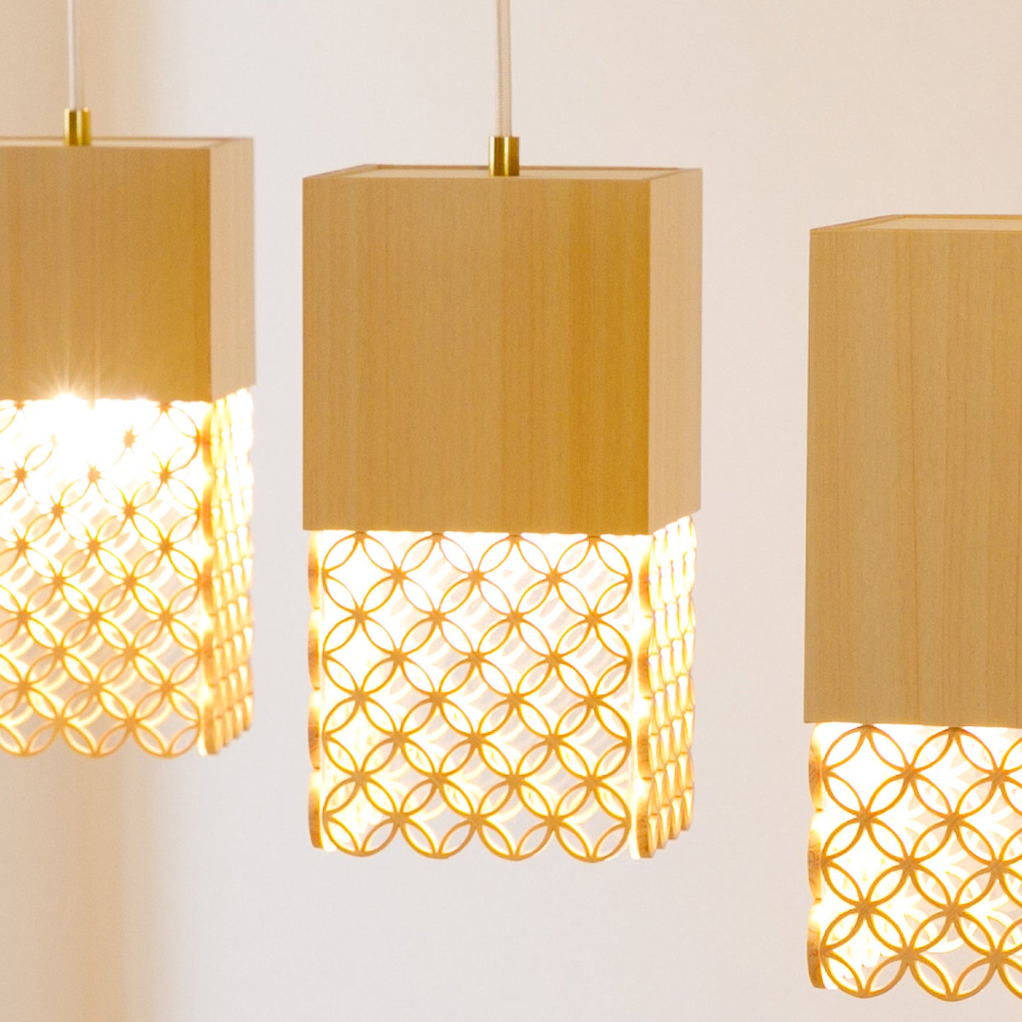 Hanakumiko pendant light lampshade (4 rows)